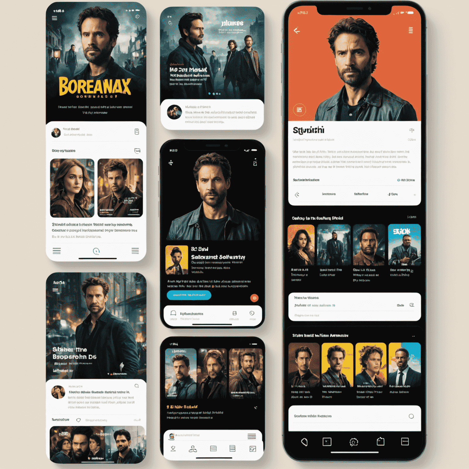 A personalized content recommendation interface showing movie and series posters tailored to a user's preferences on Shahid platform