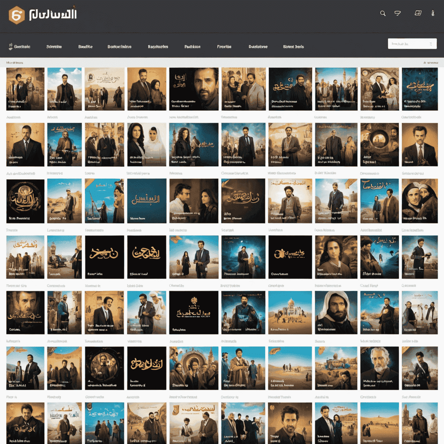 A customized list of Arabic movies and series recommendations with user preferences highlighted